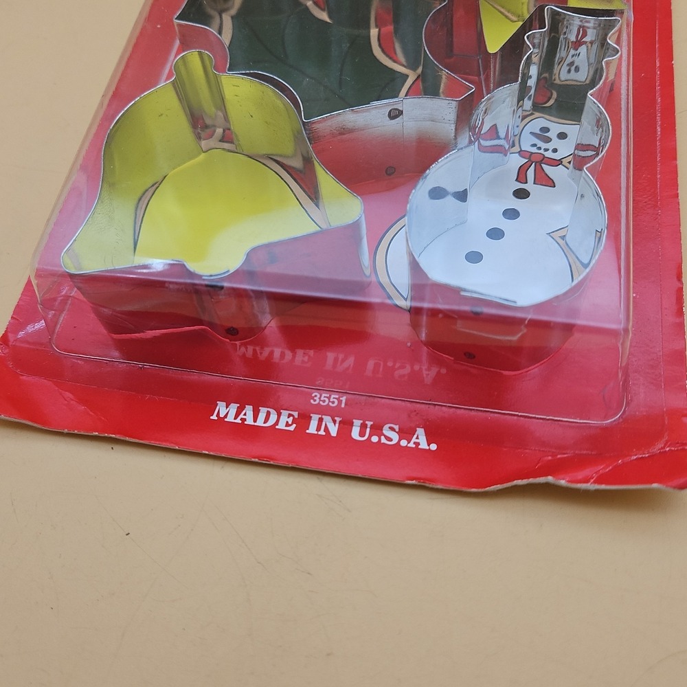Vintage‎ Christmas Cookie Cutters Lot Of 4 Brand Nea NOS Made In USA Fox Run - Picture 3 of 5